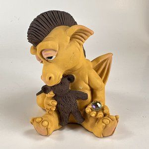 Vtg The World Of Krystonia KOOZL # 2901 Sleepy Dragon Teddy Bear Figurine 80s